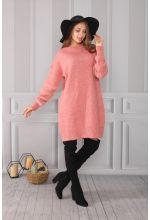 Kolları Yumoş Bisiklet Yaka Tunik - Gül - Std - Kadın