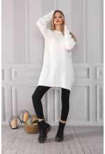 Kolları Yumoş Bisiklet Yaka Tunik - Ekru - Std - Kadın