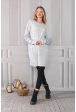 Kolları Yumoş Bisiklet Yaka Tunik - Gri - Std - Kadın