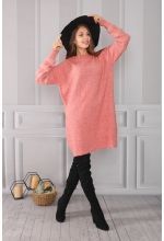 Kolları Yumoş Bisiklet Yaka Tunik - Gül - Std - Kadın