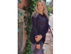 Yumoş Cepli Hırka - Siyah - Std - Kadın