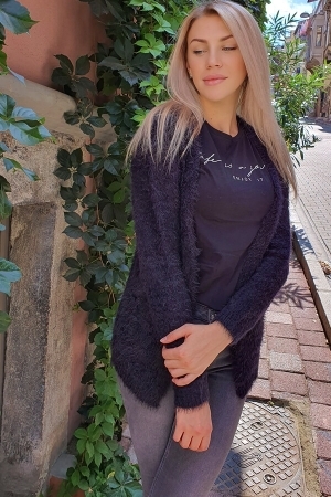 Yumoş Cepli Hırka - Siyah - Std -...