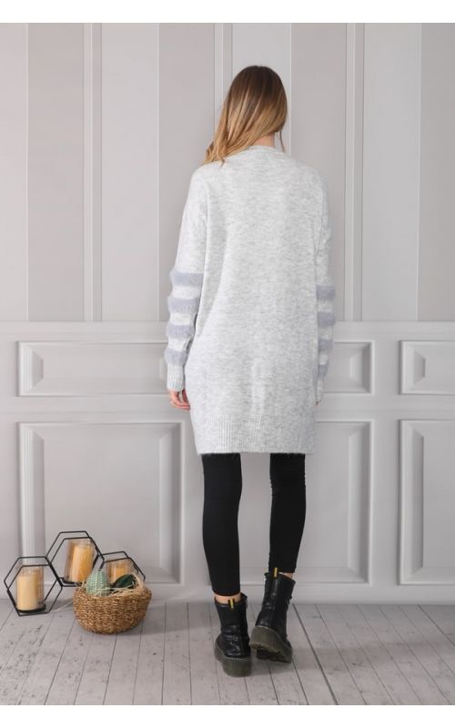 Kolları Yumoş Bisiklet Yaka Tunik - Gri - Std - Kadın