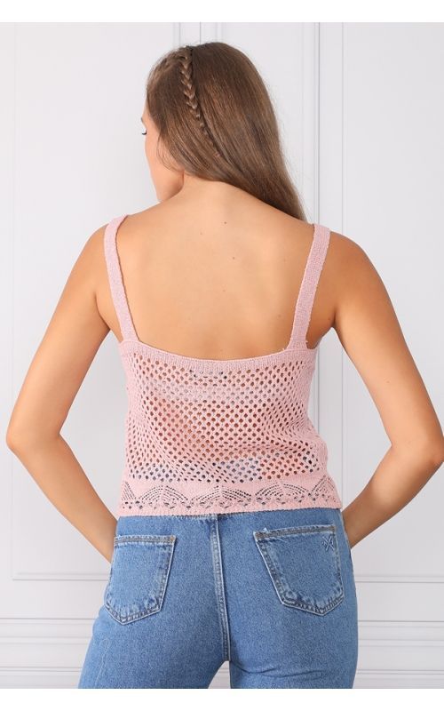 Ajurlu Atlet - Gül - Std - Kadın