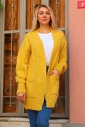 Cepli Salaş Hırka - Hardal - Std - Kadın
